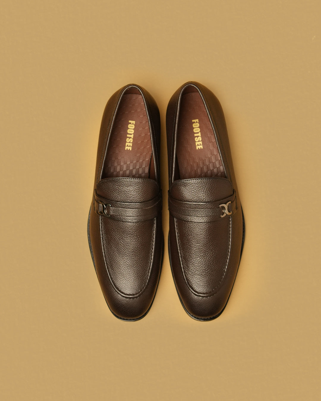 Sterling Dark Brown Metal-Detail Dress Loafer view 3