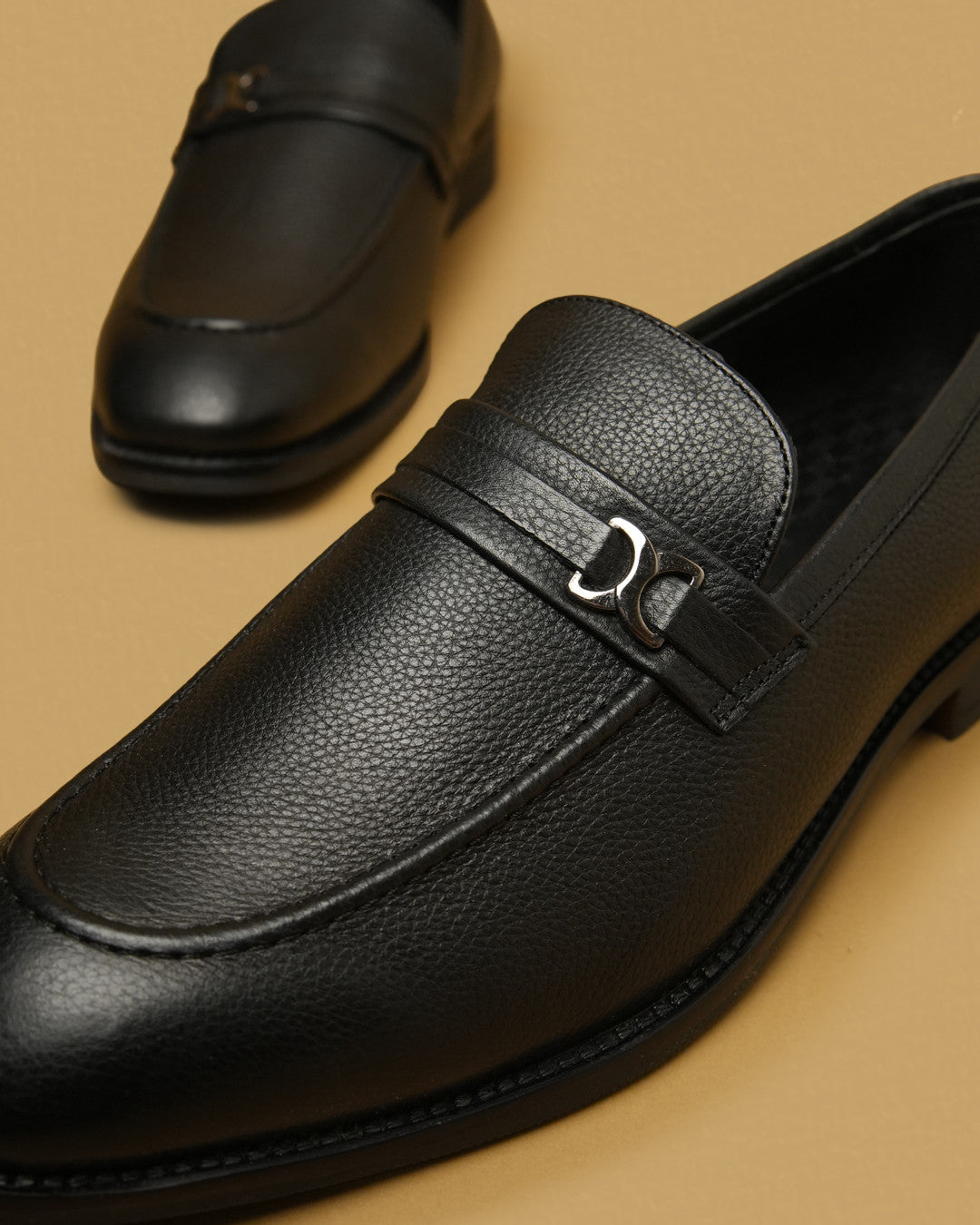 Sterling Black Metal-Detail Dress Loafer view 6