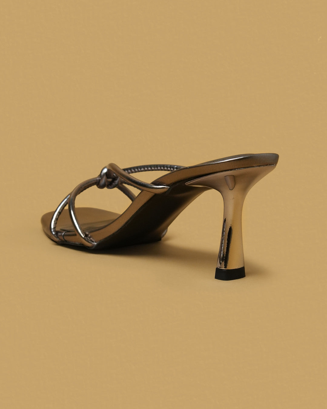 Dori Pewter Bronze Knot-Detail Strappy Mule view 7