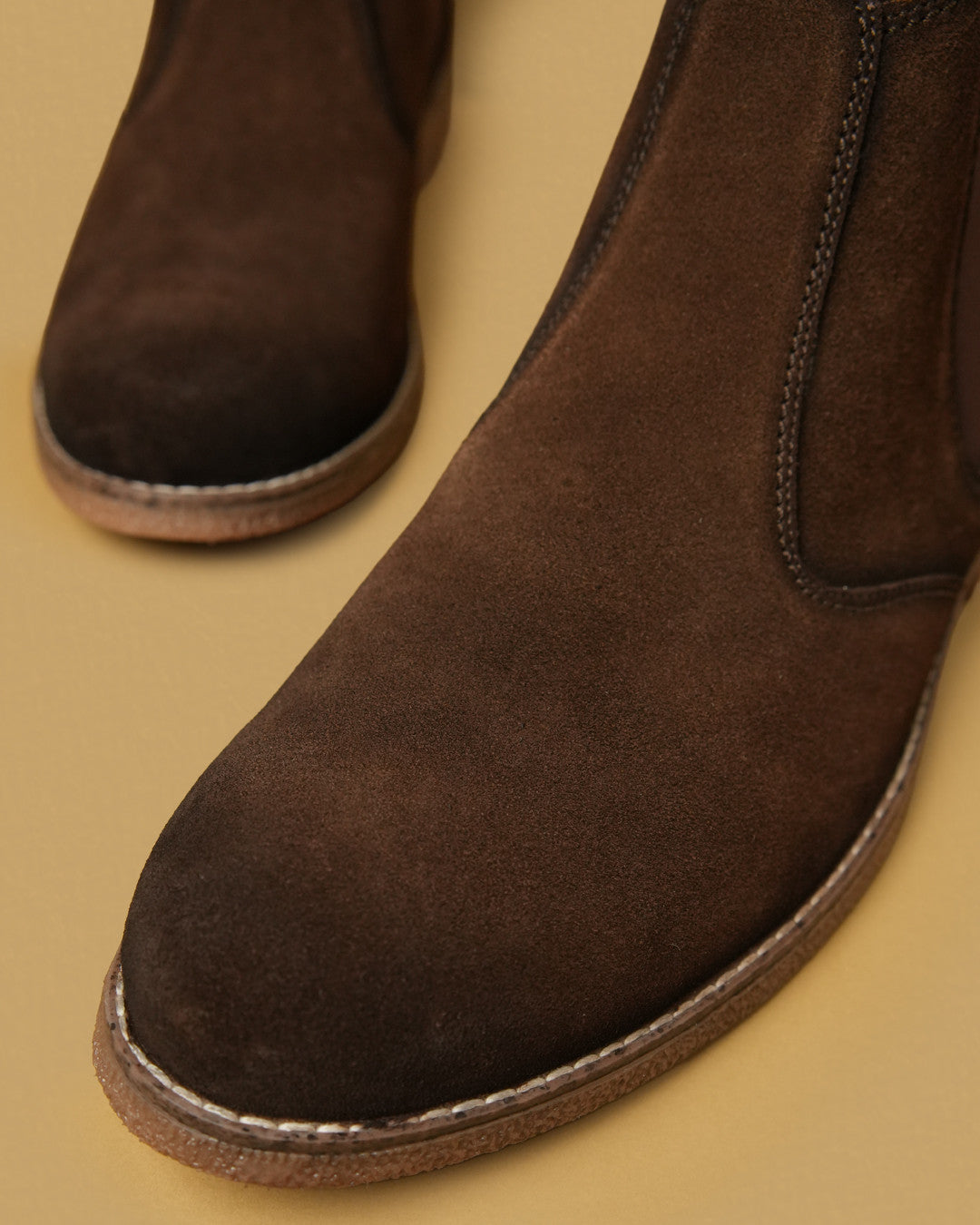 Camden Chocolate Brown Suede-Finish Chelsea Boot view 5
