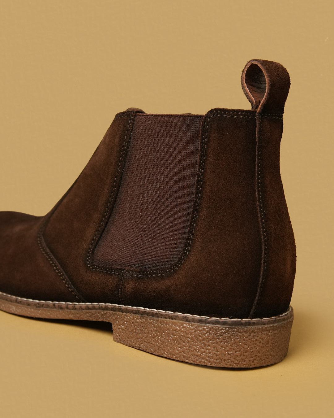 Camden Chocolate Brown Suede-Finish Chelsea Boot view 4