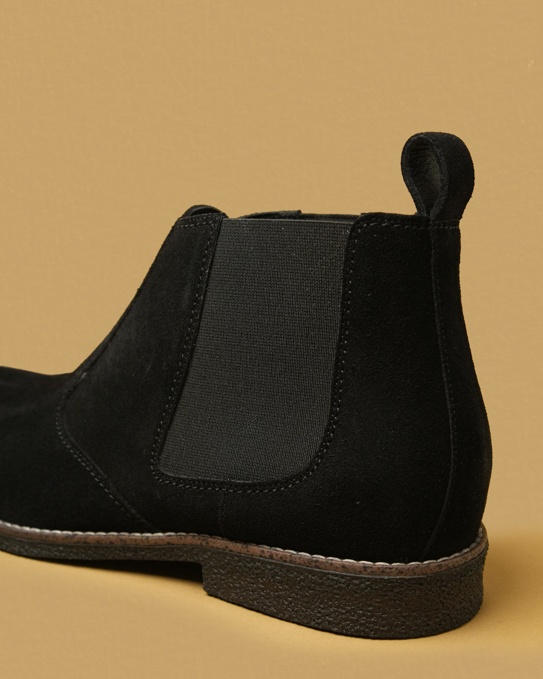 Camden Black Suede-Finish Chelsea Boot view 4
