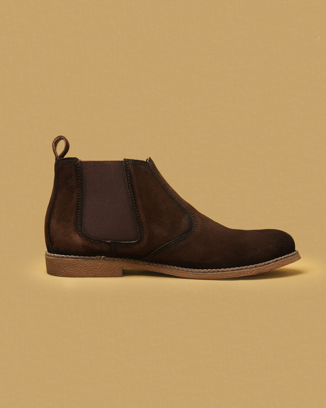 Camden Chocolate Brown Suede-Finish Chelsea Boot view 6