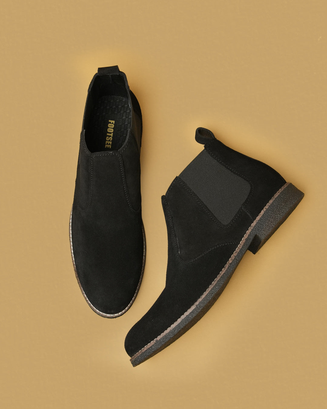 Camden Black Suede-Finish Chelsea Boot view 2