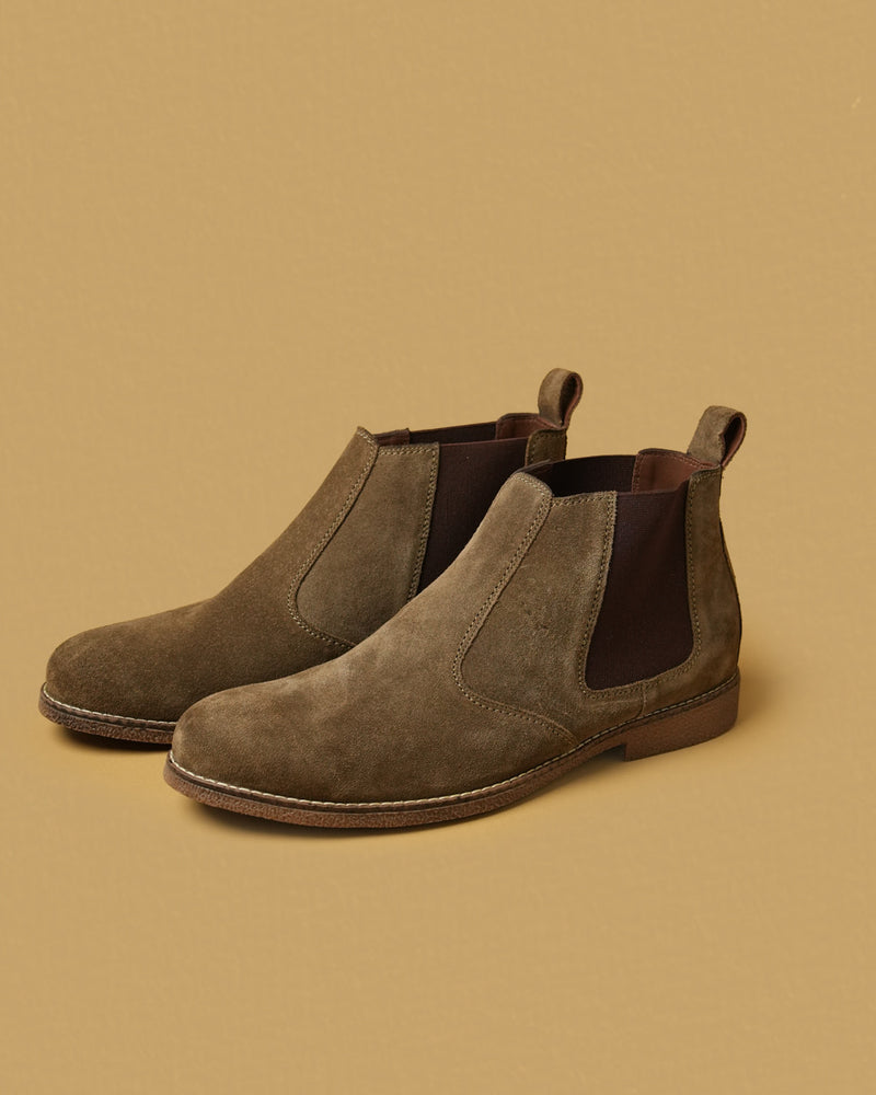 Camden Taupe Suede-Finish Chelsea Boot