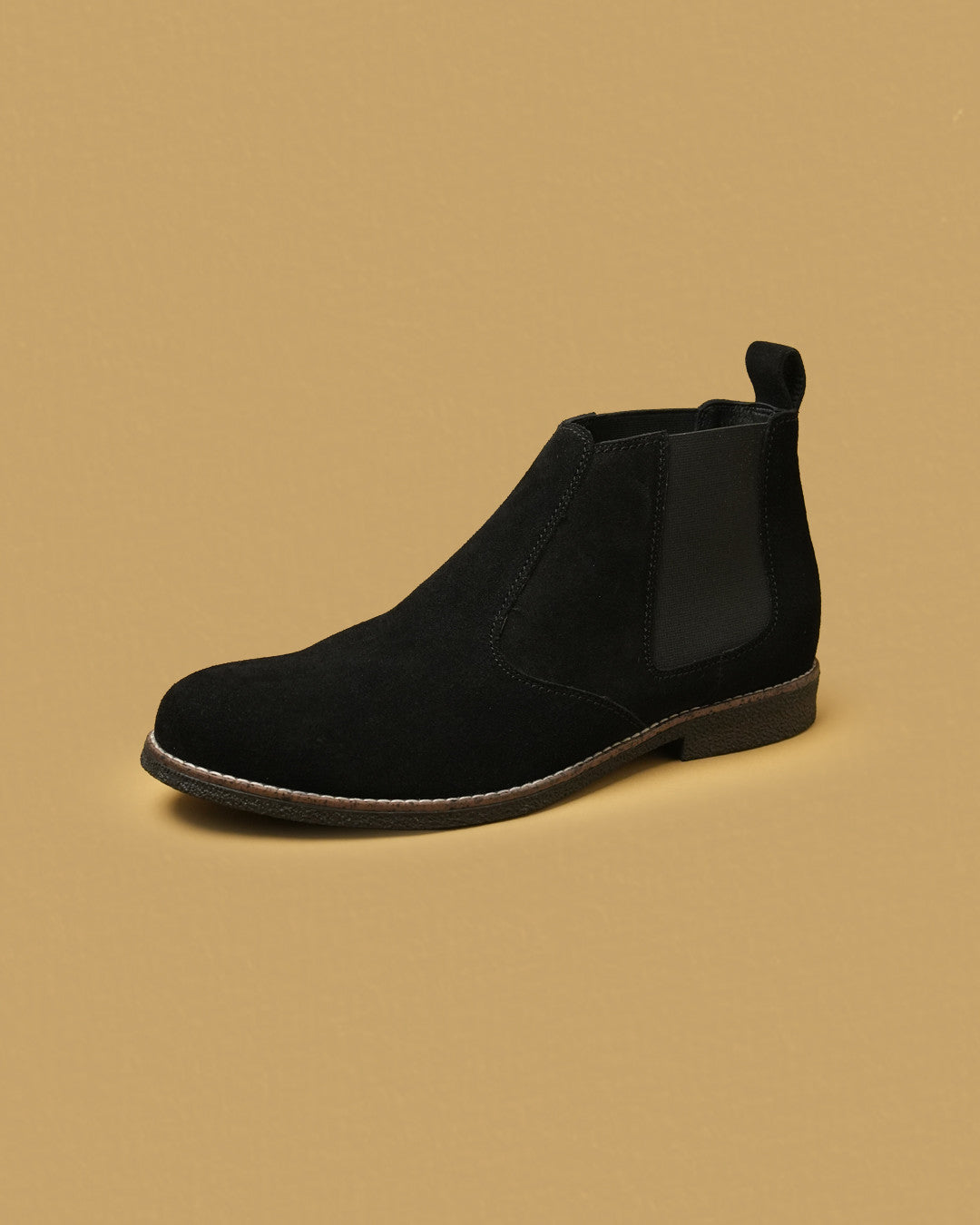Camden Black Suede-Finish Chelsea Boot view 3