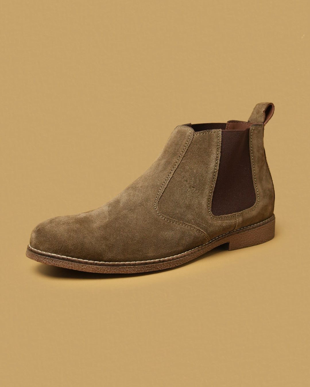 Camden Taupe Suede-Finish Chelsea Boot view 3