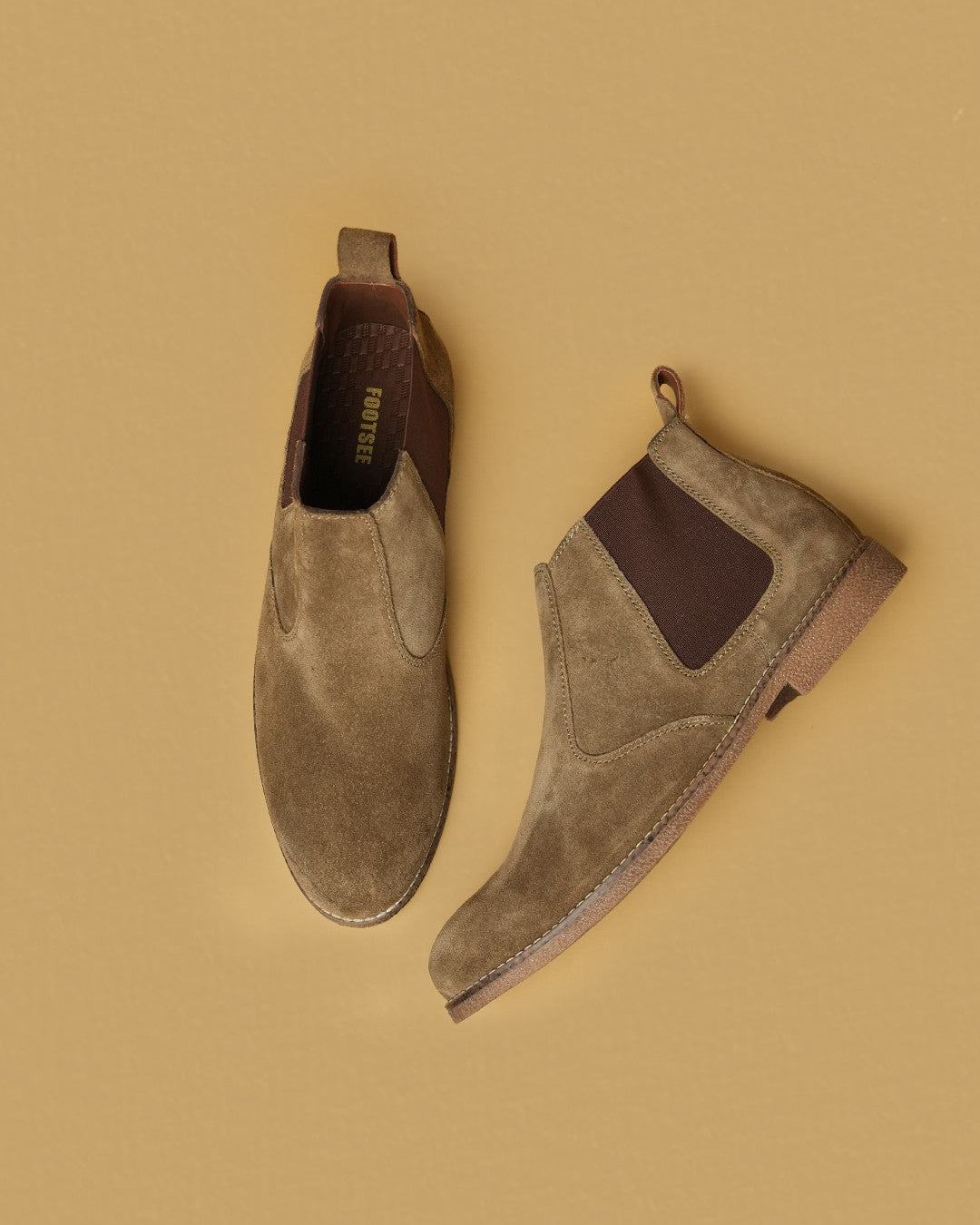 Camden Taupe Suede-Finish Chelsea Boot view 2