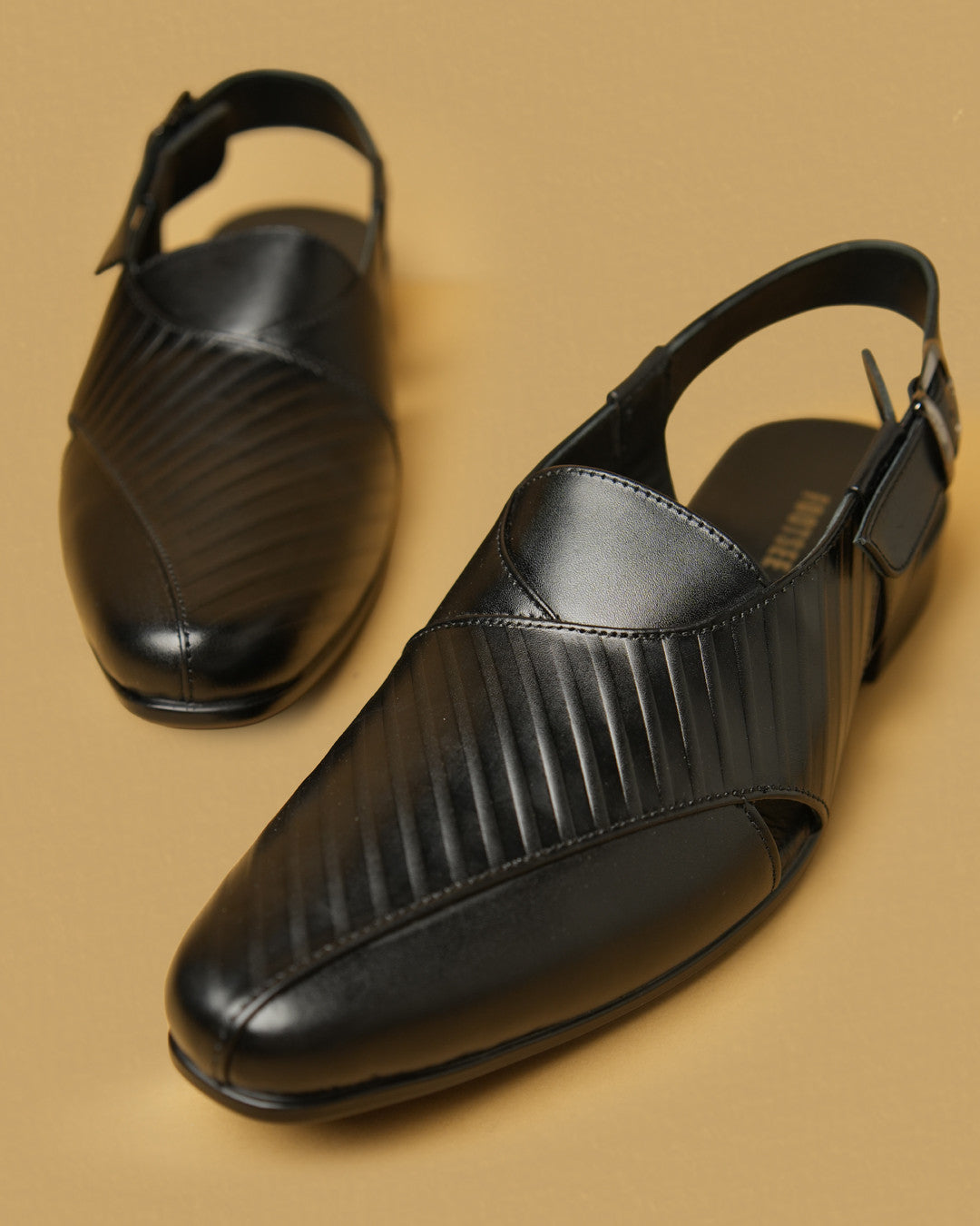 Safar Black Peshawari Sandal view 3