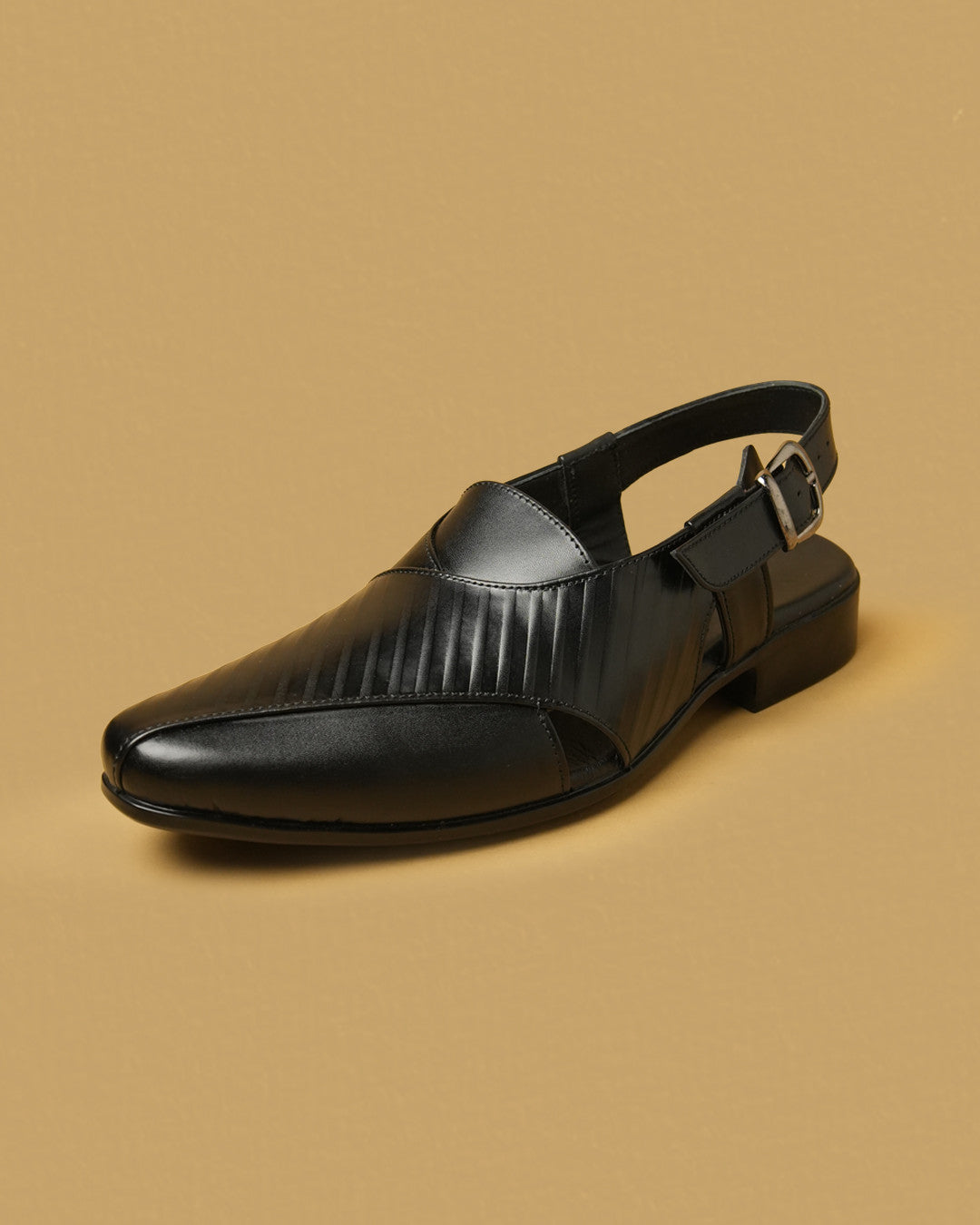Safar Black Peshawari Sandal view 4