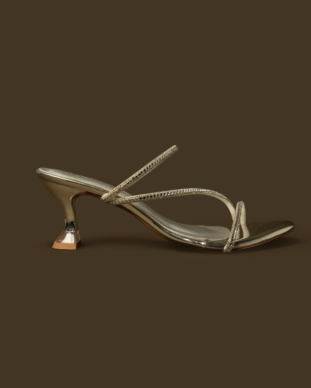 Elara Silver Embellished Strappy Mule view 6