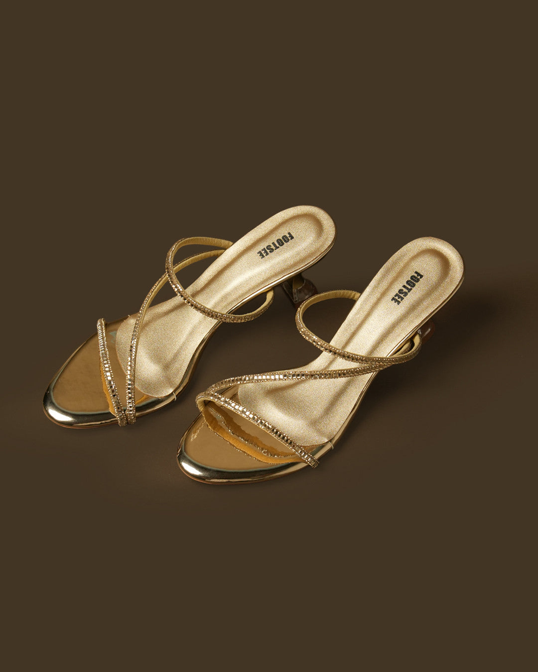Elara Gold Embellished Strappy Mule view 6