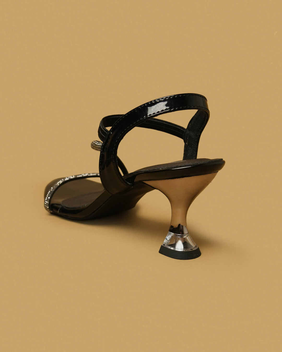 Lyra Black Pewter Embellished Slingback Heel view 5
